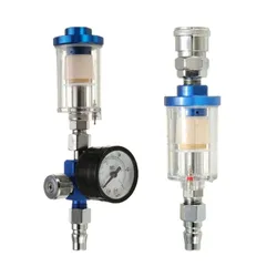 Jauge de régulateur d'air de pistolet de pulvérisation, 1 pièce, filtre de piège à eau en ligne, adaptateur JP/EU/US, outils pneumatiques pour équipement de matériel d'aérographe 