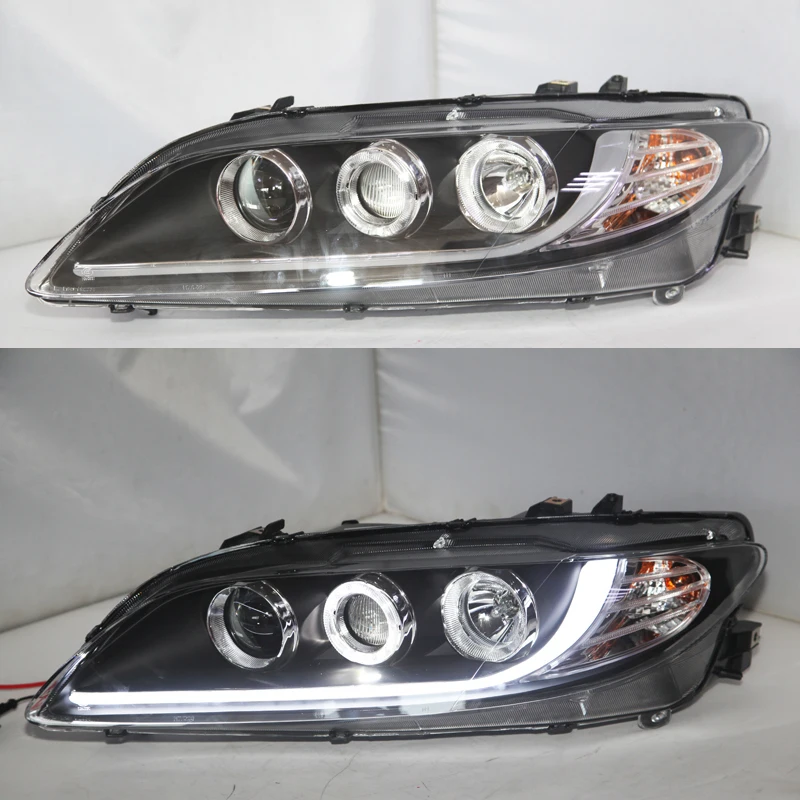 Для MAZDA 6 фары на MAZDA 6 Atenza в сборе Головной фонарь 2004-2011 год передний светильник s с дневным ходовым светильник
