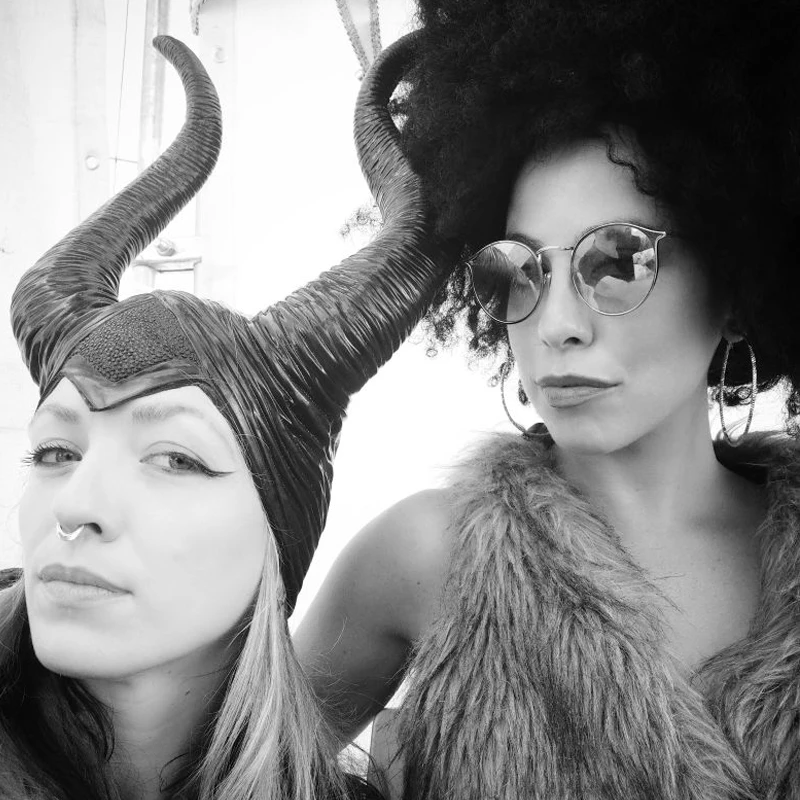 Maleficent:Mistress of Evil Mask Cosplay Props Headgear Unisex Halloween Angelina Jolie Black Queen Headwear Horns Hat