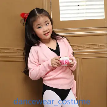 

Girls Knit Ballet Gymnastics Crossover Wrap Cardigan Tie Top Dance Sweater Dress sweater cardigan
