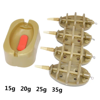 

Bait Thrower Flat Method Outdoor Portable Tools Accessories Practical Easy Apply Inline Feeder Mold Multiple Size Carp Fishing