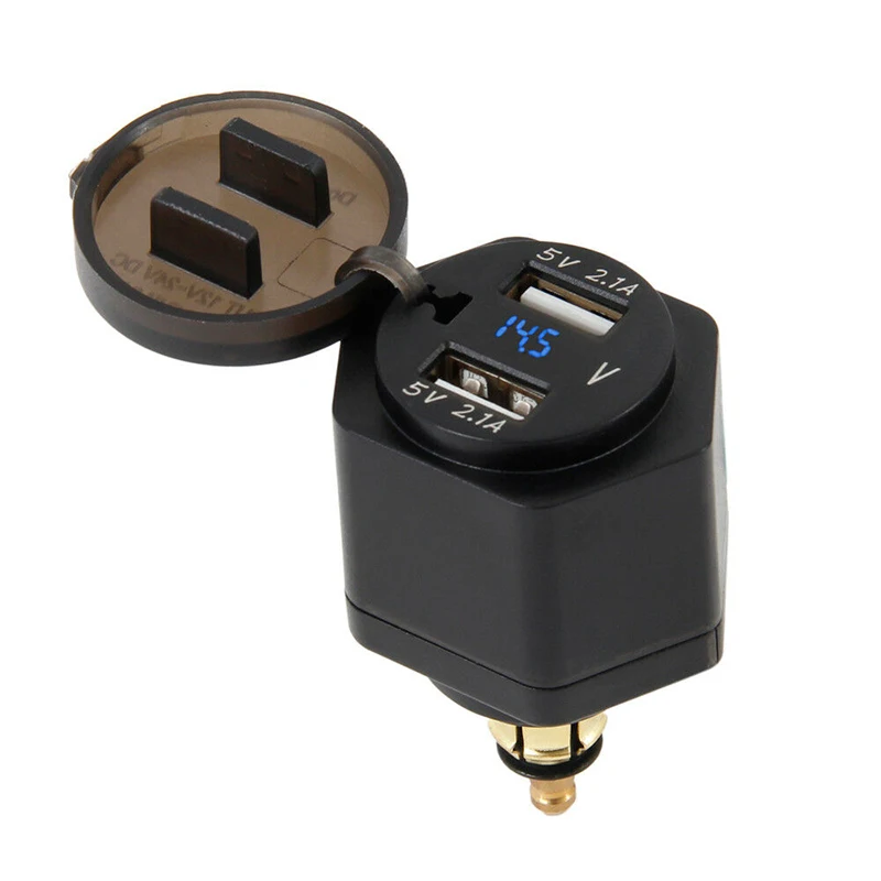 

Dual USB Car Charger Car Cigarette Lighter Socket 5V 2.1A Dual USB Charger Adapters Sockets Power Adapter for Car Motorcycle