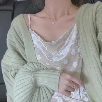 

Princess sweet lolita sweater Bobon21 Japanese sweet sweater Wool Mohair warm stripe long sweater with lantern sleeves C1819