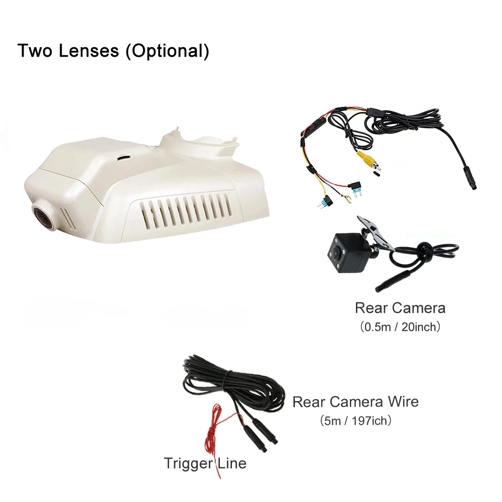 Beige Double Camera Автомобильный регистратор DVR видеорегистратор камера Wifi цифровой видеорегистратор для Mercedes Benz GLK X204 GLK300 GLK200 GLK320 GLK350 2009 - Название цвета: Beige Double Camera