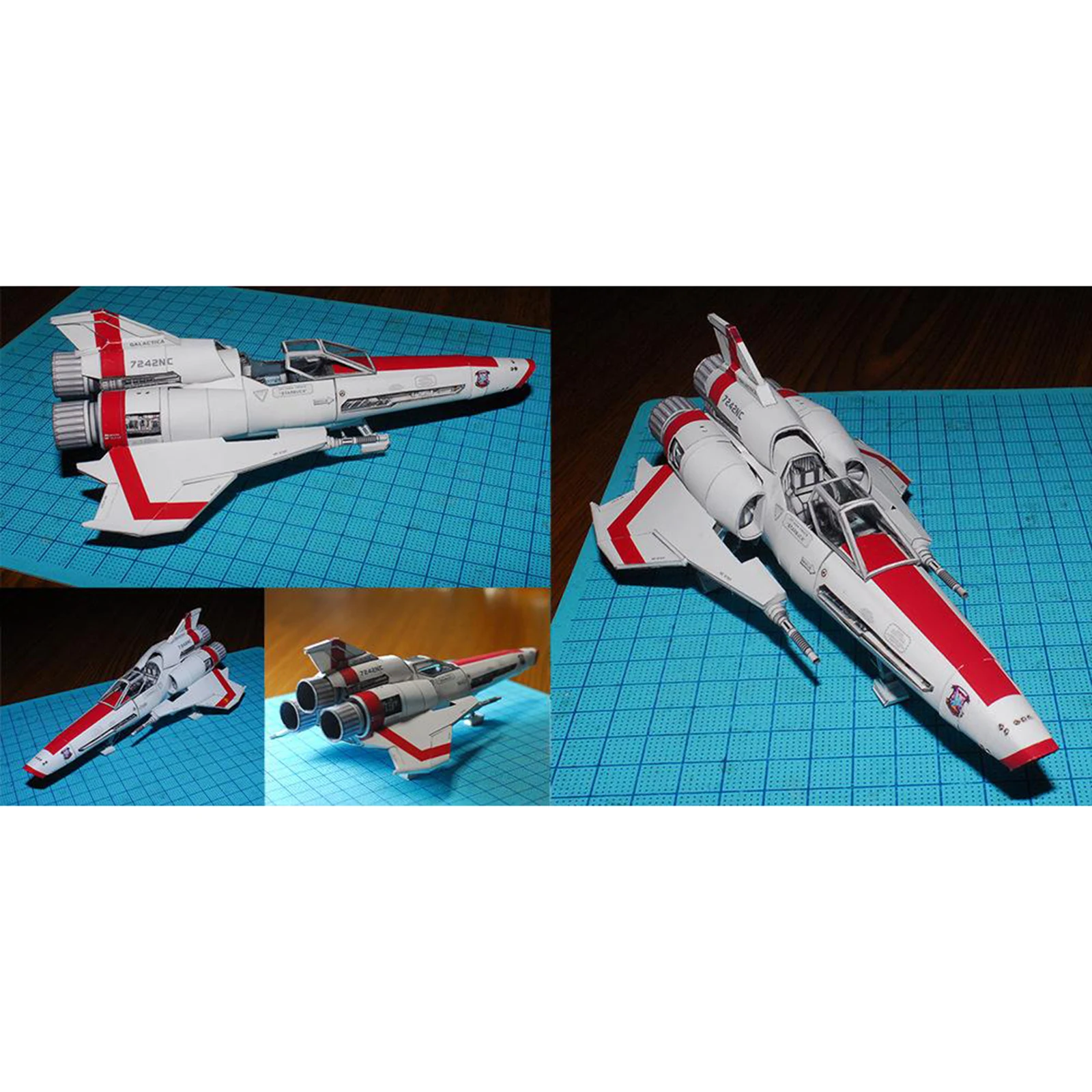 Battlestar Galactica Mk II Ship 3D Paper Model Kit Spaceship DIY Spacecraft Crafts 15x9cm not suitable novices 3d paper model aircraft paper model military ship model