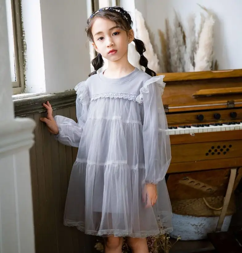 8.12 TT912 Bahrain Autumn Little Girl Dresses Princess dress 100-140cm Bany Girls Dress Wholesale