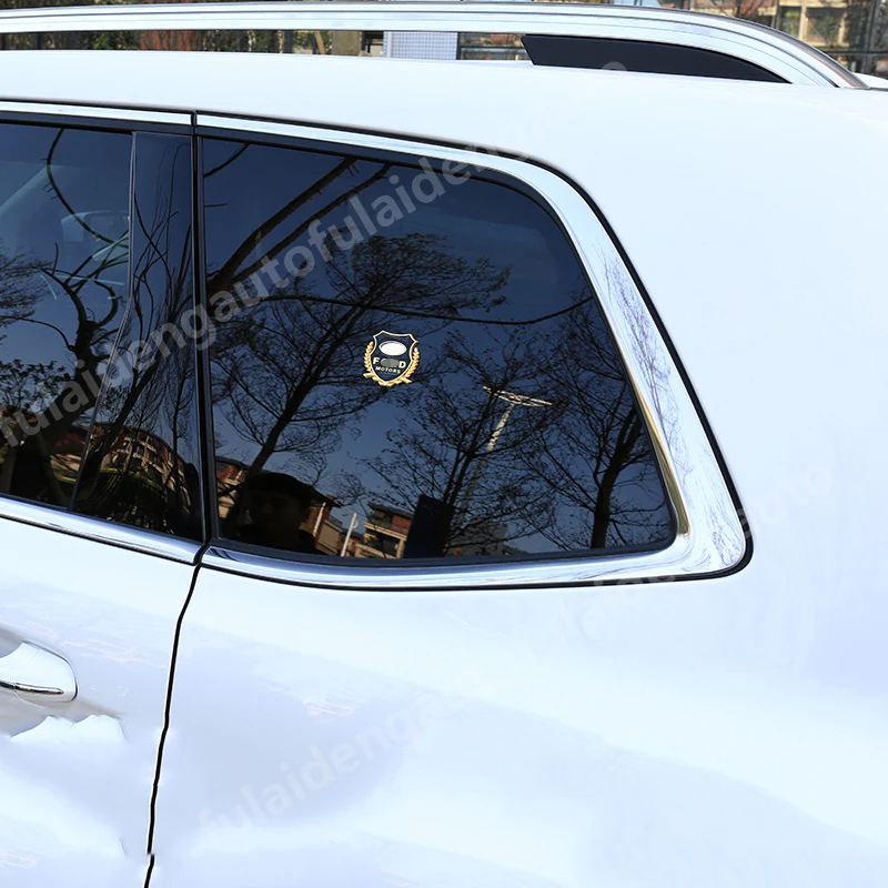 2 шт. для Ford Explorer edge Escape Kuga F150 Mustang фокус значок 3D Металлическая Эмблема дверь автомобиля боковые окна наклейки стайлинга автомобилей
