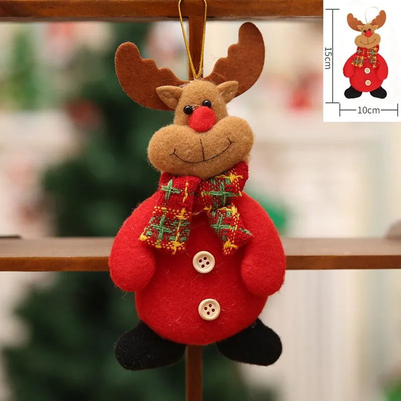 Рождественские украшения для дома, подвесные украшения, куклы, елочные украшения, новогодние подвесные украшения для дома, enfeite de natal - Цвет: red elk with hat