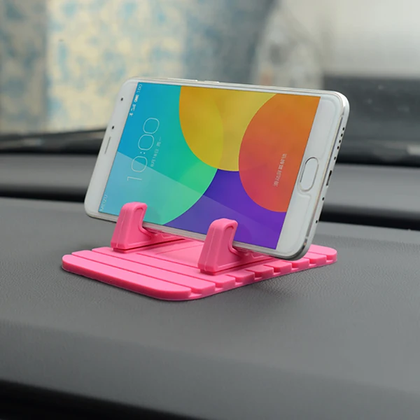 Pink Phone Holder Универсальный держатель сотового телефона для автомобиля крепление на приборную панель для телефона в автомобиле Поддержка авто аксессуары подставка для Телефона Противоскользящий коврик держатель для телефона - Цвет: Pink Phone Holder