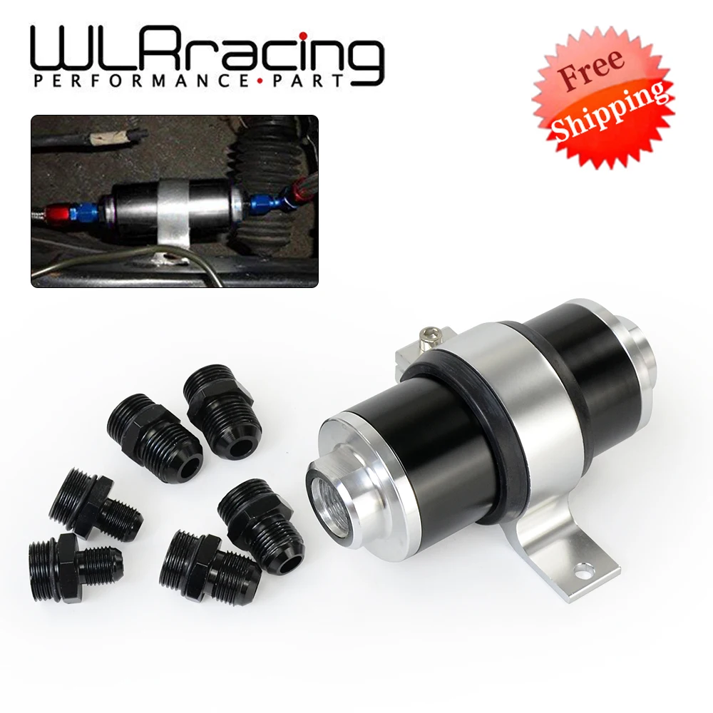 

2pcs AN6 AN8 AN10 Fittings Universal Fuel Filter 100 Micron Element + 60mm Fuel Filter Bracket