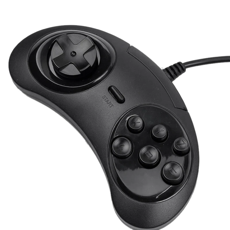 USB геймпад игровой контроллер 6 кнопок для SEGA джойстик держатель ПК MAC Mega Drive