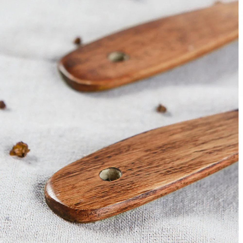 Кухонная кухонная утварь деревянная лопатка Деревянная Лопатка деревянная лопатка кухонный инструмент для антипригарной сковороды рисовая ложка 4