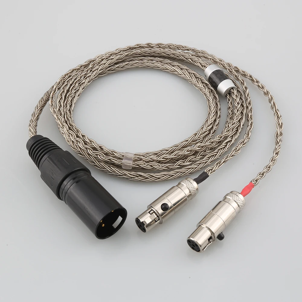 16-ядерный HIFI 4pin occ 2 5 3 4 мм XLR сбалансированные наушники с посеребренным кабелем