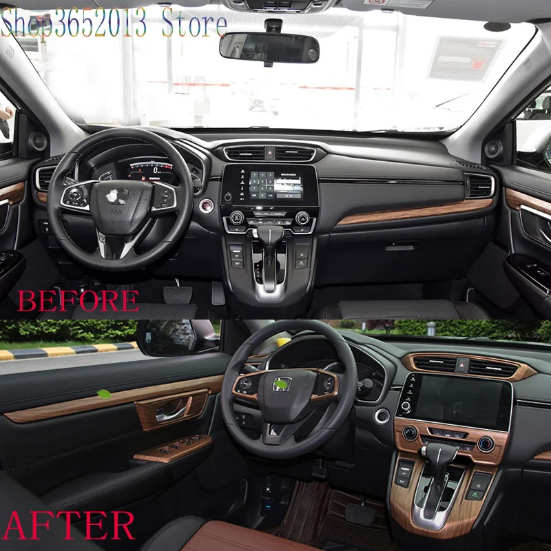 Для Honda CR V CRV 2017 2018 2019 2020 персиковое дерево внутренняя отделка крышка формовочная