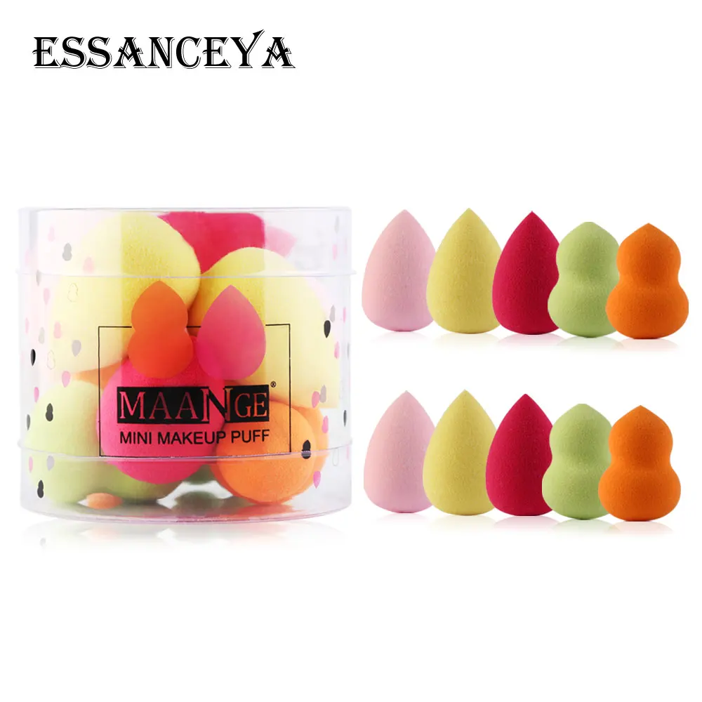

ESSANCEYA 10Pcs/Box Mini Makeup Sponge Foundation Powder Puff Smooth Beauty Women Cosmetic Puffs Make Up Sponge For Beauty