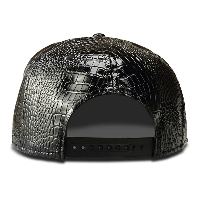 Casquette/Стразы под крокодила, золотые бейсболки с ручками для молитвы, бейсболки из искусственной кожи с плоскими полями, регулируемые новые кепки в стиле хип-хоп, мужские шапки