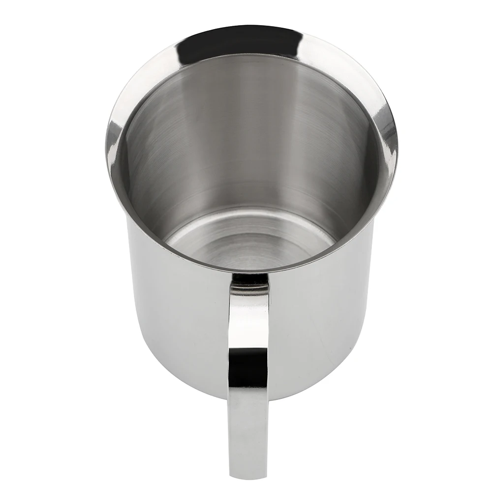 Stainless Steel Manual Milk Frother with Double Mesh Foam Enhancer - 400/800ML Capacity