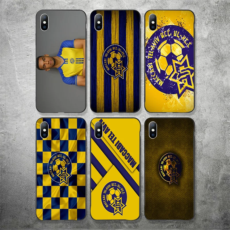 Чехол для телефона FC Maccabi Tel Aviv iPhone XR 11 Pro XS Max X 5 5S черный мягкий чехол DIY Blackman iphone SE 7 8