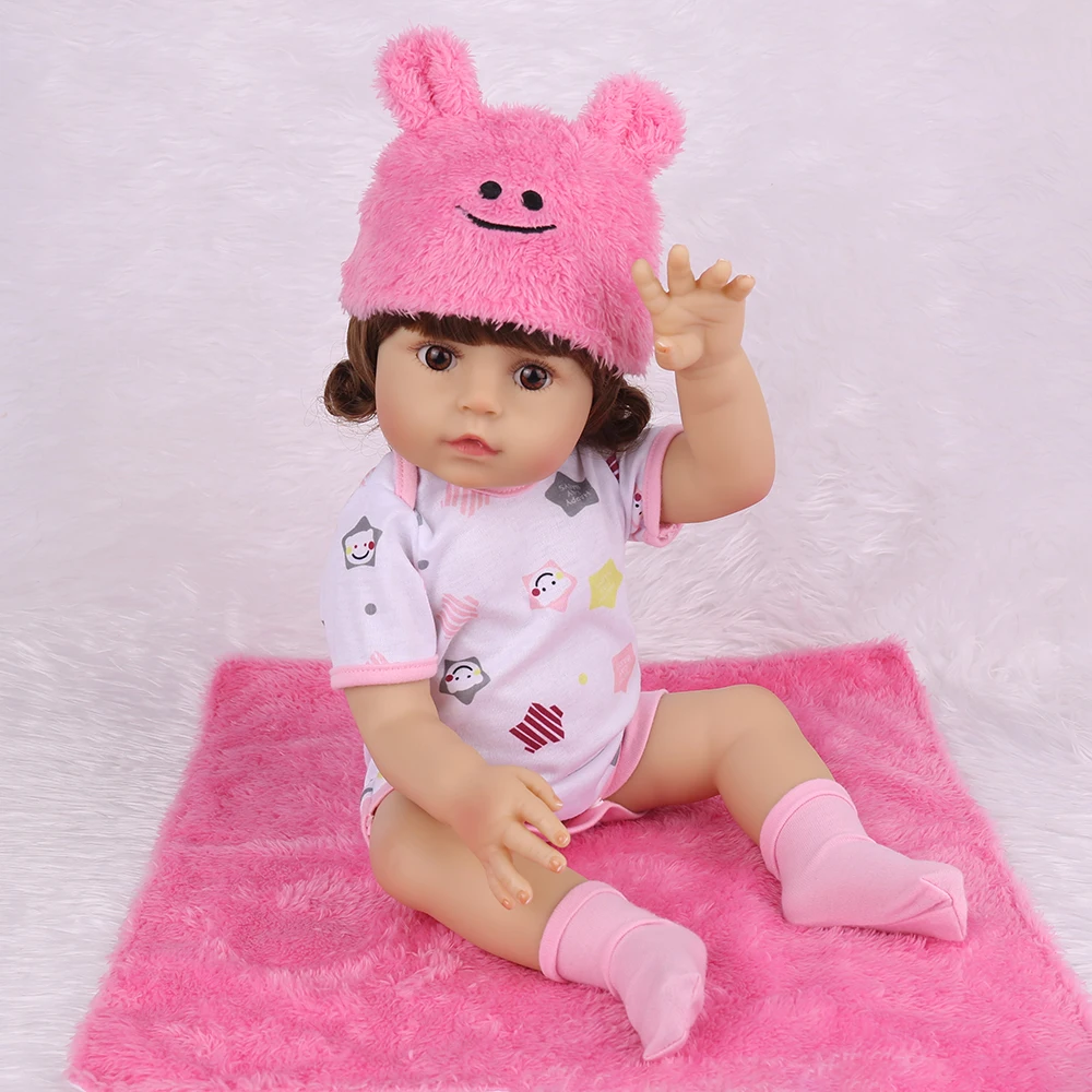 NPKDOLL Reborn Baby 18 дюймов Полностью виниловые реалистичные игрушки Bebe для детей детские поддельные детские развивающие ванны для детей Playmate Babe Boneca
