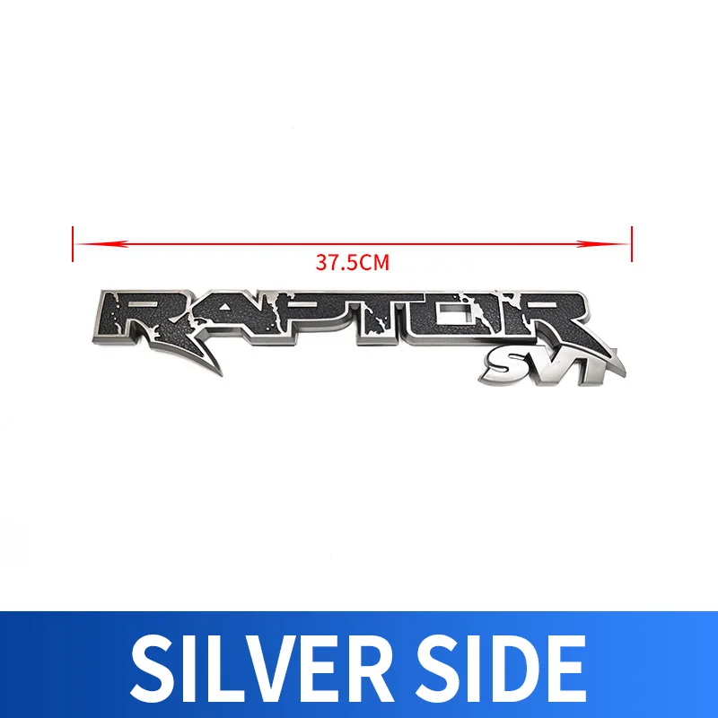 Логотип Raptor SVT Эмблема для багажника 3D значок 09-19 багажник автомобиля Наклейка для RAGNER wildtrak F150 2010- Fx4 автомобильные аксессуары - Название цвета: silver side