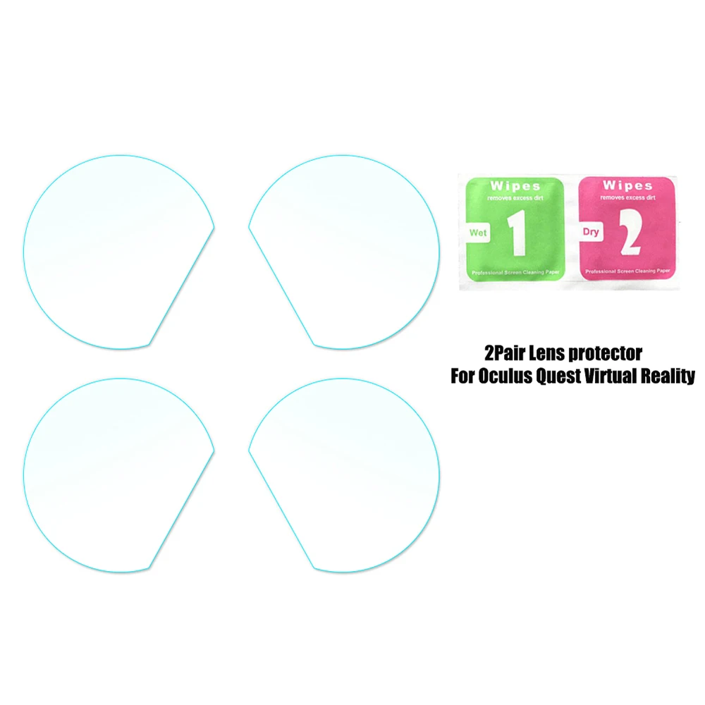 

2 Pairs HD Clear Lens Protector Film for Oculus Quest Oculus Rift S Oculus Go L7