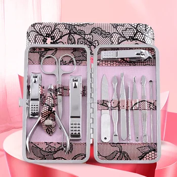 

11pcs/set Professional Stainless Steel Nail Clippers Set With Box Trimmer Grooming Manicure Cutter Portable Travel Kit G0930