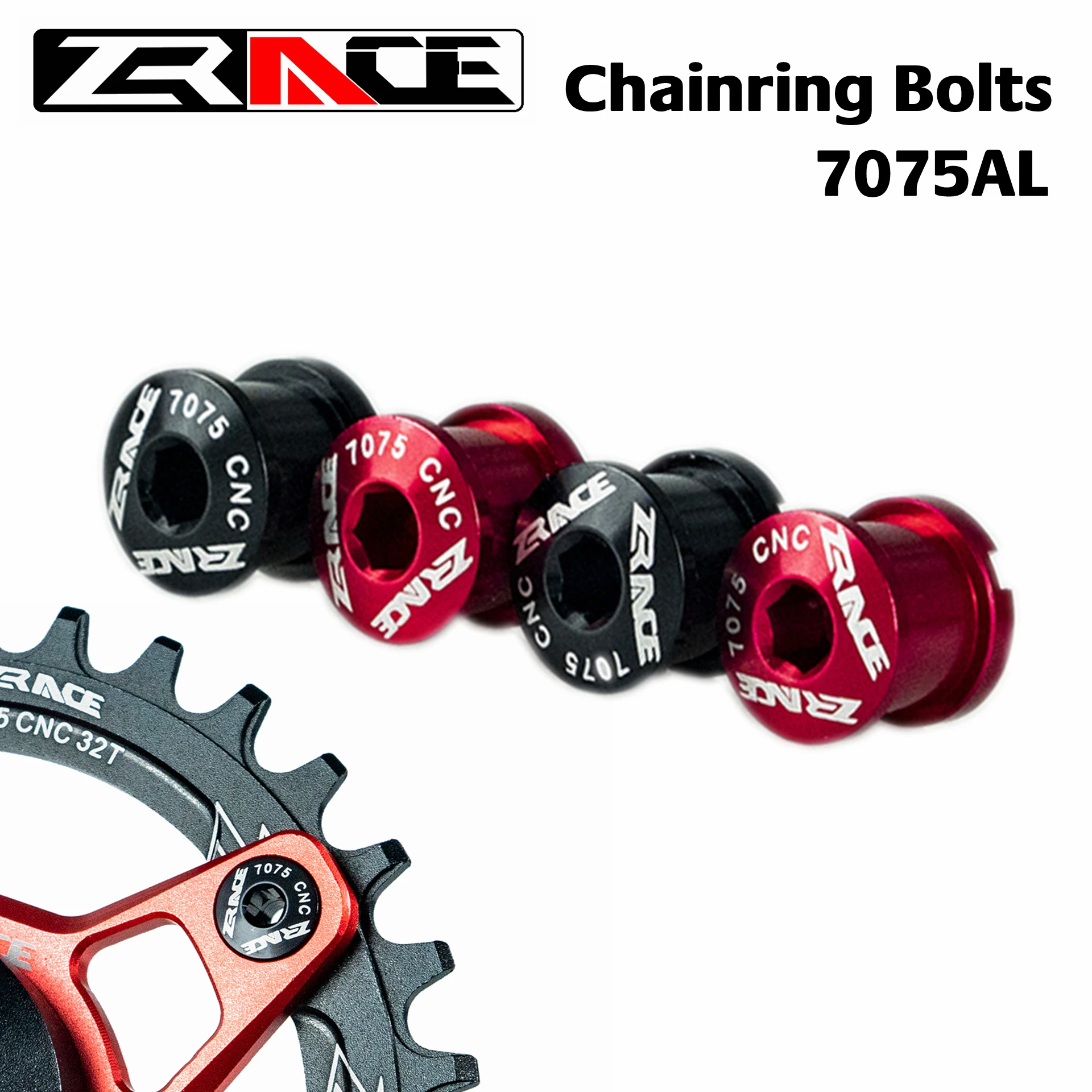 

ZRACE 4pcs Chainring Bolts Screws for MTB