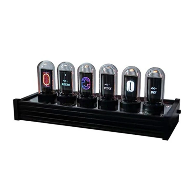 2022 New Elekstube Ips Nixie Tube Digital Clock Electronic Calendar 6 Bit Lcd Time Photo Display