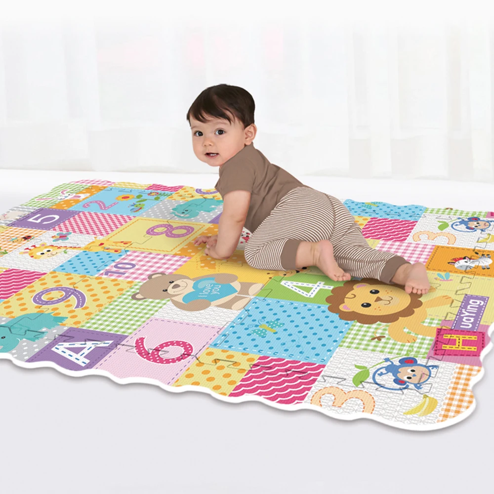 

Baby Play Gym Crawling Mats Cartoon Animal Pattern Carpet EVA Foam Puzzle Mats Kids Floor Puzzles Play Mat For Children