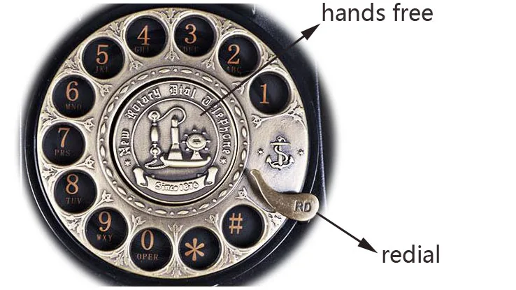 Ретро стационарный телефон с поворотной ключевой пластиной, винтажный телефон с поворотным циферблатом для дома и офиса, классический стиль для развлечения