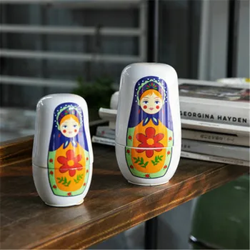 

Matryoshka Doll Ceramics Measuring Cup Creative Home Baking DIY Utensils Living Room Desktop Decoration Art&Craft X5557