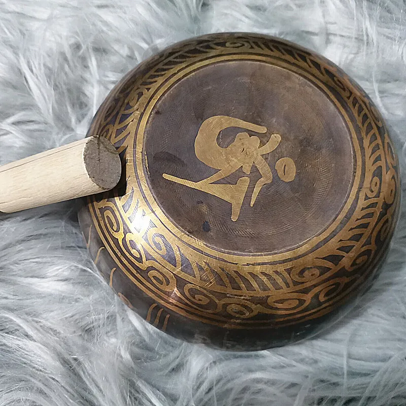 Nepal handmade Buddha Tibet bowl chanting Sound bowl ritual music therapy copper chime copper Brass Yoga Tibetan Singing Bowl 2