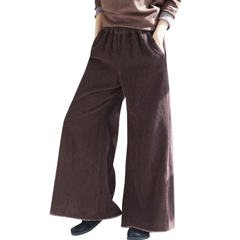 Осень зима 2020 новые Вельветовые женские штаны свободные широкие универсальные