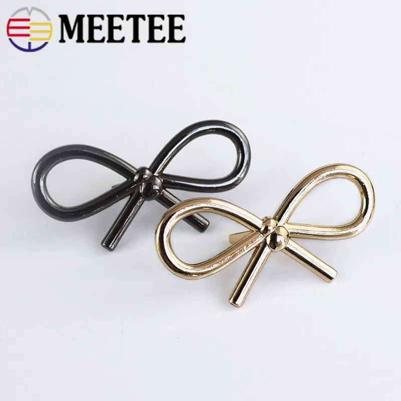 Meetee 5/10/20 шт 44*22 мм обувь с бантом пряжка металлические сумки декор одежды пряжки DIY