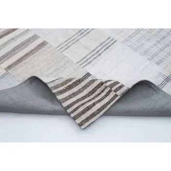 

245x304 Cm White Handmade Rugs Patchwork Rug-8x10 Ft