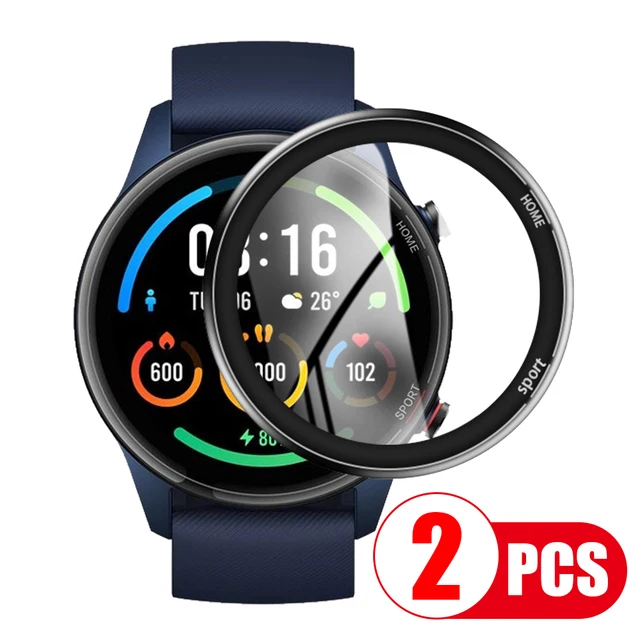 3D Soft Fibre Glass Protective Film Cover For XiaoMi Watch Color Sports Full Screen Protector Case for Mi Watch Global Version 2 Piece