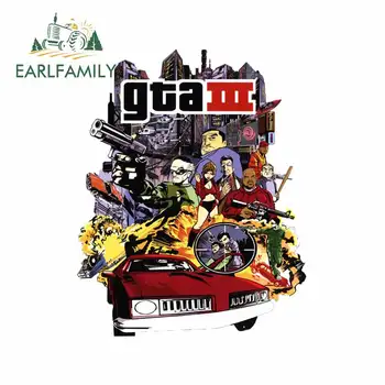 

EARLFAMILY 13cm x 10.4cm for Gta Car Stickers and Fine Decal Vinyl Graffiti Sticker Anime Motorcycle Car Bumper Window Stickers