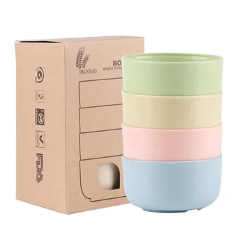 

Healthy Wheat Straw Noodle Soup Bowl Unbreakable Plastic Fruit Bowl Cereal Rice Bowl For Microwave