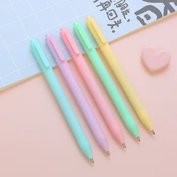

Candy color press gel pen Japanese small fresh black pen gel pen student office stationery signature pen test pen painting pen