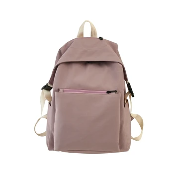 

Casual Wild Shoulder Bag Ladies Nylon High Quality Solid Color Backpack Fashion Travel Bag Black Green