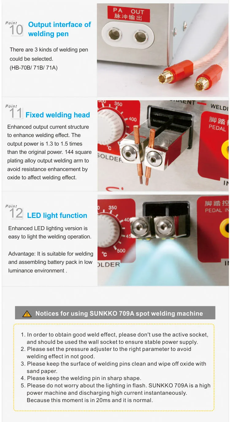 SUNKKO 709A Spot Welder Machine 3.2KW With HB-70B Welder Pen For 18650 Battery Pack Welding Precision Spot Welders