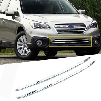 

2pcs Chrome Front Lower Grille Bottom Centre Grill Cover Molding Trim Garnish fit for Subaru Outback 2015 2016 2017