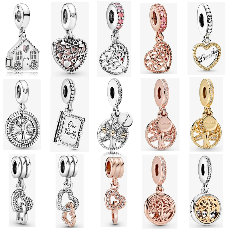 bottle sunset Unite 925 Sterling Silver Pink Family Tree Dangle Charm Family Roots Dangle Charm  Beads Fit Pandora Bracelet DIY Jewelry _ - AliExpress Mobile