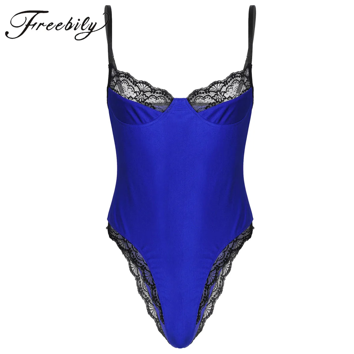 Men Sissy Lingerie Sleeveless Lace Tights One-piece Underwear Pajamas Nightwear