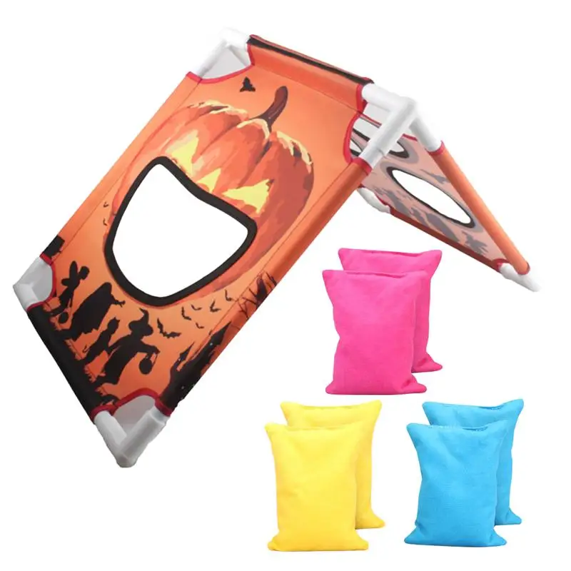 

1 Set Cornhole Board Sport Toy Portable Halloween Throwing Game Sandbag Bean Bag Cornhole Board for Kids Children Party