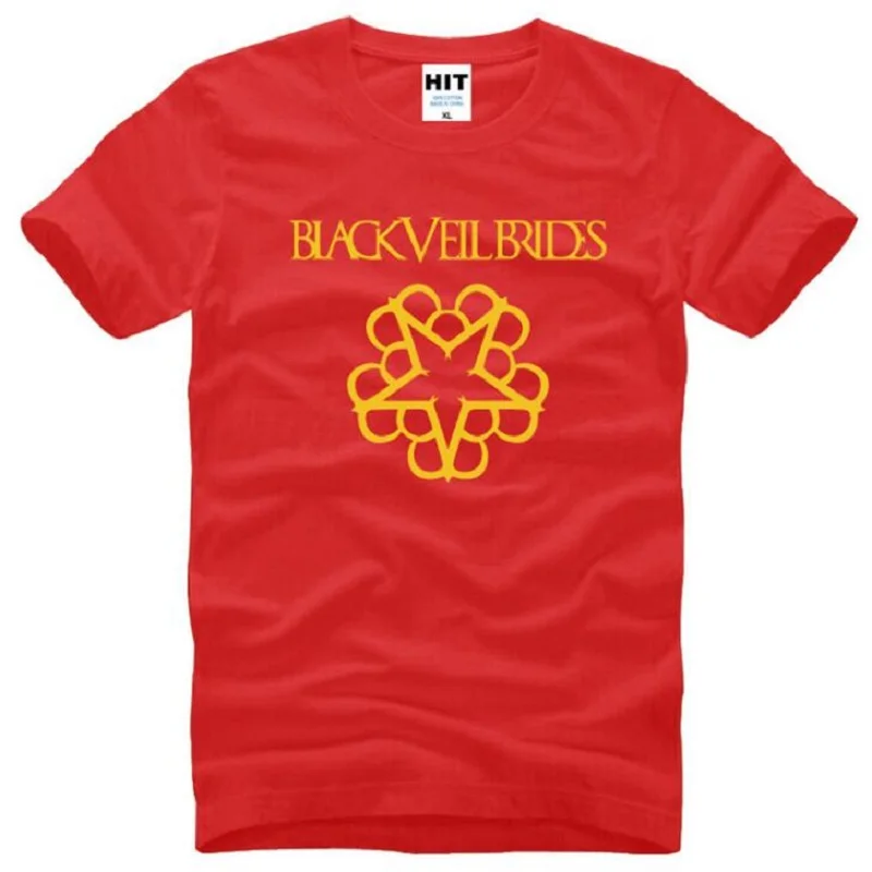 red t shirts 1 Черный Veil Brides футболки Для мужчин хардкор панк Футболка Изделие из хлопка с короткими рукавами с О-образным вырезом группа панк-рок футболки Летний стиль - Цвет: red t shirts 1