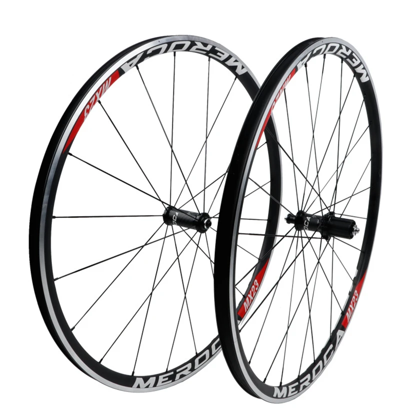 v-c brake MX23 700C MEROCA 700C колеса для шоссейного велосипеда V/C тормозной диск тормозной прямой Pull 4 подшипник комплект велосипедных колес - Цвет: v-c brake MX23 700C