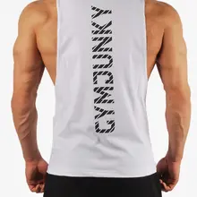 Спортивная повседневная мужская майка для занятий фитнесом и бега из чистого хлопка, дышащая Облегающая майка без рукавов