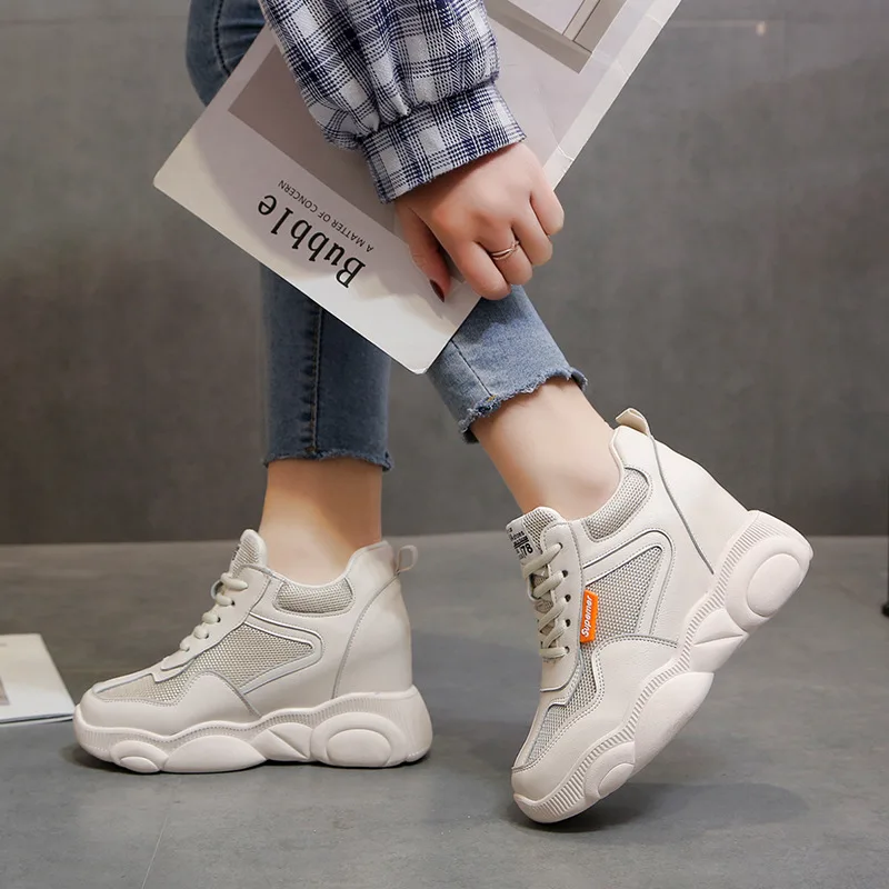 

Thick Bottomed Autumn White Shoes Casual Shoes Women's Trendy Shoes 2019 New Style Korean-style Online Celebrity bear xie White