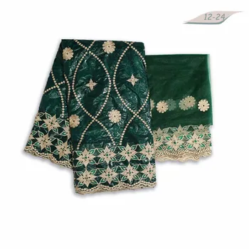 

2020 New arrival african bazin riche fabric with beads cord lace fabric guinea brocade fabric for wedding 02